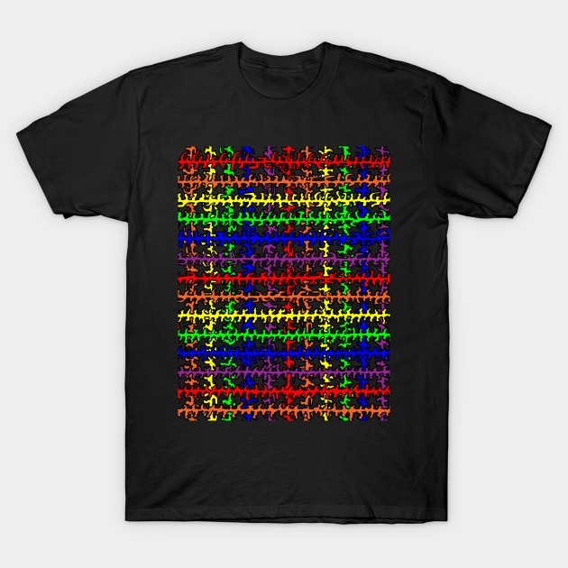 Rainbow Thatch T-Shirt by NightserFineArts